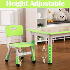 Ensemble table et 6 chaises pour enfants, réglable en hauteur, bureau multifonctionnel, chaises ergonomiques, pour salles de classe, garderies