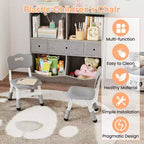Lot de 2 chaises pour enfants avec réglage en hauteur sur 3 niveaux, chaise en plastique pour tout-petits pour usage intérieur et extérieur, de 2 à 12 ans
