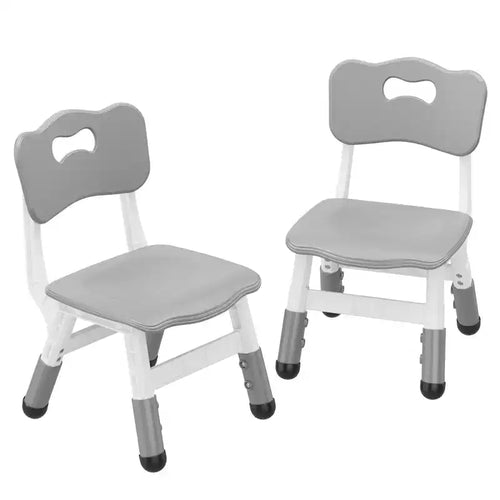 2-Pack Kids Chairs with 3-Level Height Adjustment, Plastic Toddler Chair for Indoor Outdoor Use, Ages 2-12