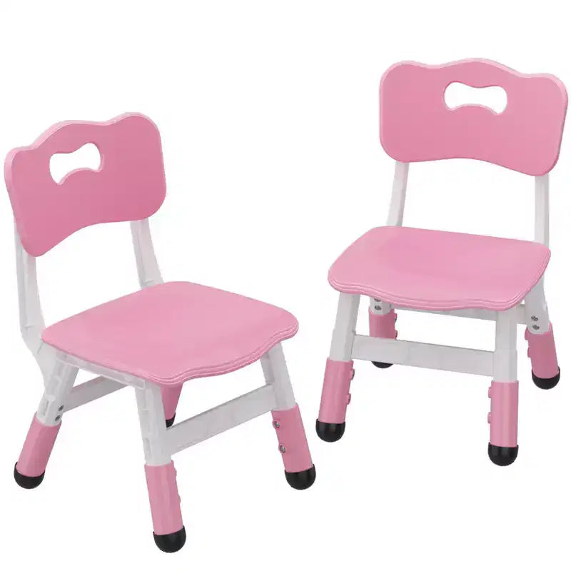 Lot de 2 chaises pour enfants avec réglage en hauteur sur 3 niveaux, chaise en plastique pour tout-petits pour usage intérieur et extérieur, de 2 à 12 ans