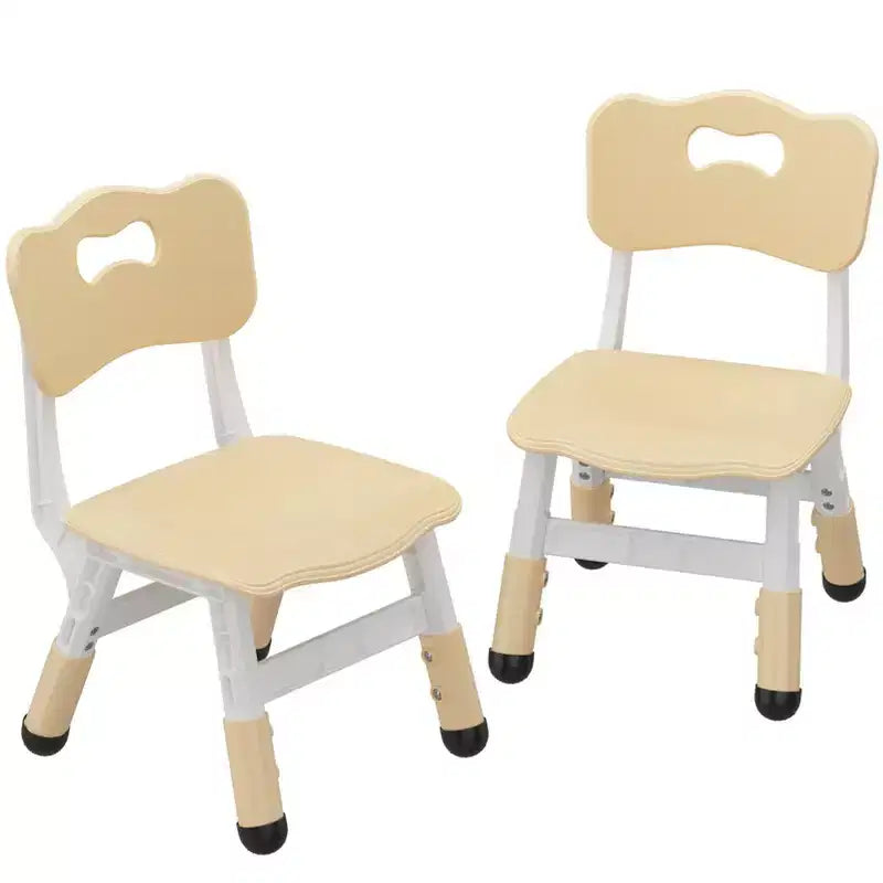 Lot de 2 chaises pour enfants avec réglage en hauteur sur 3 niveaux, chaise en plastique pour tout-petits pour usage intérieur et extérieur, de 2 à 12 ans
