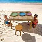 Table sensorielle pour tout-petits de 1 à 3 ans avec 2 chaises, ensemble de table et chaises d'activités pour enfants en bois avec planches double face pour jeux de sable et d'eau