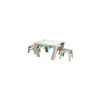 HomeStock Chevalet et table d'art 2-en-1 pour enfants avec hauteur réglable, tabourets et rangement pour le jeu créatif