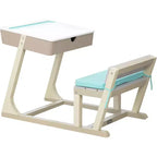 HomeStock Kids Wooden Study Desk with Storage, Child-Sized Table for Learning and Creative Activities