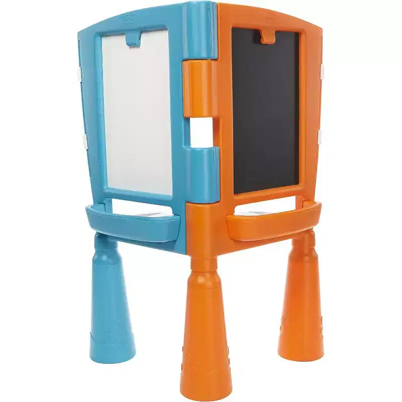 Centre d'activités 2-en-1 HomeStock pour enfants avec bureau, chevalet, tableau noir et rangement intégré pour jeu créatif
