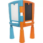 Centre d'activités 2-en-1 HomeStock pour enfants avec bureau, chevalet, tableau noir et rangement intégré pour jeu créatif