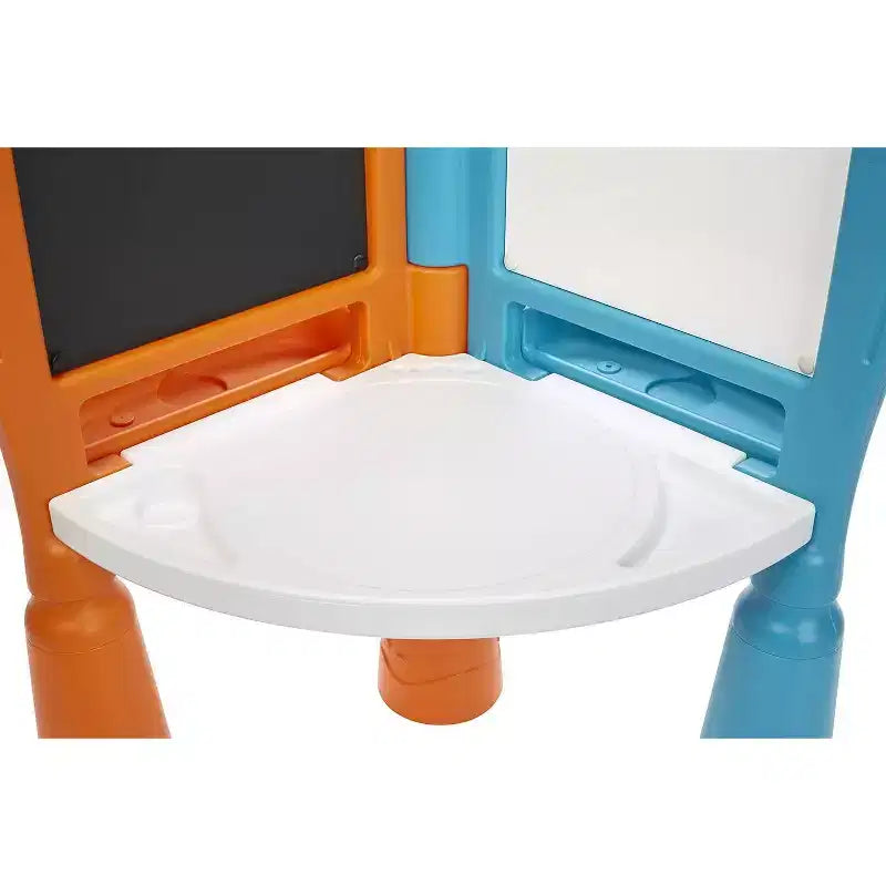 Centre d'activités 2-en-1 HomeStock pour enfants avec bureau, chevalet, tableau noir et rangement intégré pour jeu créatif