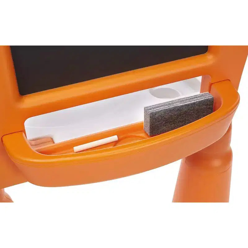 Centre d'activités 2-en-1 HomeStock pour enfants avec bureau, chevalet, tableau noir et rangement intégré pour jeu créatif