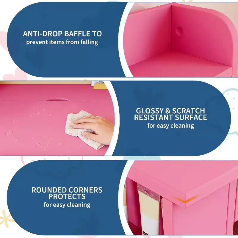 Ensemble bureau et chaise d'étude Garvee pour enfants avec rangement, bureau pour enfants avec huche et inclinable, pour la maison