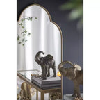 Miroir mural décoratif fantaisie moderne avec bord en bois, miroir de courtoisie élégant pour chambre à coucher, salon