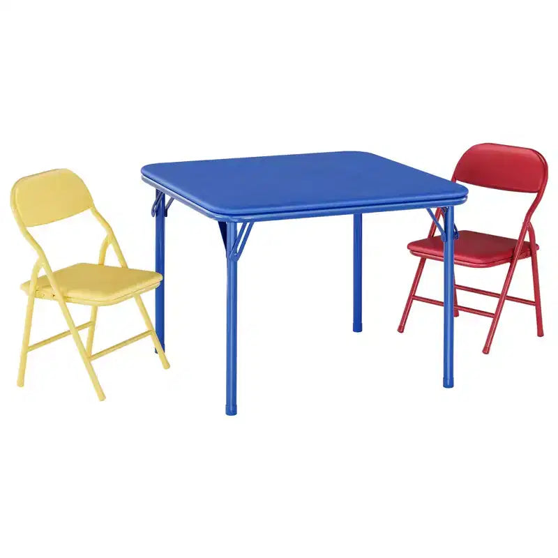 Foldable Kids Table and Chairs Set, Portable Lightweight for Toddlers, Easy No-Tool Set Up for Crafts, Dining & Learning