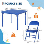 Ensemble Table et Chaises Pliables pour Enfants, Portable Léger pour Tout-Petits, Montage Facile sans Outil pour Activités Manuelles, Repas et Apprentissage