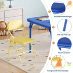 Ensemble Table et Chaises Pliables pour Enfants, Portable Léger pour Tout-Petits, Montage Facile sans Outil pour Activités Manuelles, Repas et Apprentissage