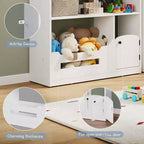 Bibliothèque pour enfants, organisateur de rangement de jouets, bibliothèque en bois pour tout-petits avec lumière à détecteur de mouvement, bibliothèque maison de poupée pour chambre à coucher, salle de classe, jardin d'enfants