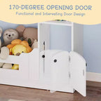 Bibliothèque pour enfants, organisateur de rangement de jouets, bibliothèque en bois pour tout-petits avec lumière à détecteur de mouvement, bibliothèque maison de poupée pour chambre à coucher, salle de classe, jardin d'enfants