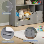 Bibliothèque pour enfants, organisateur de rangement de jouets, bibliothèque en bois pour tout-petits avec lumière à détecteur de mouvement, bibliothèque maison de poupée pour chambre à coucher, salle de classe, jardin d'enfants