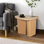 Table d'appoint en bois, petite table d'appoint avec plateau conique, table basse simple pour salon, chambre, canapé, table d'appoint pour la maison