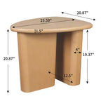 Table d'appoint en bois, petite table d'appoint avec plateau conique, table basse simple pour salon, chambre, canapé, table d'appoint pour la maison