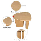 Table d'appoint en bois, petite table d'appoint avec plateau conique, table basse simple pour salon, chambre, canapé, table d'appoint pour la maison