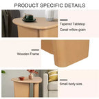 Table d'appoint en bois, petite table d'appoint avec plateau conique, table basse simple pour salon, chambre, canapé, table d'appoint pour la maison