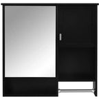 Armoire à pharmacie murale avec miroir et porte-serviettes, 75 × 73 cm