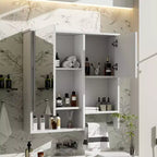 Armoire à pharmacie murale avec miroir et porte-serviettes, 75 × 73 cm