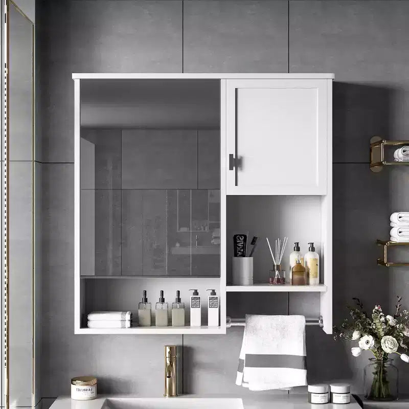 CASAINC Armoire de toilette murale 29" x 28" avec miroir et porte-serviettes