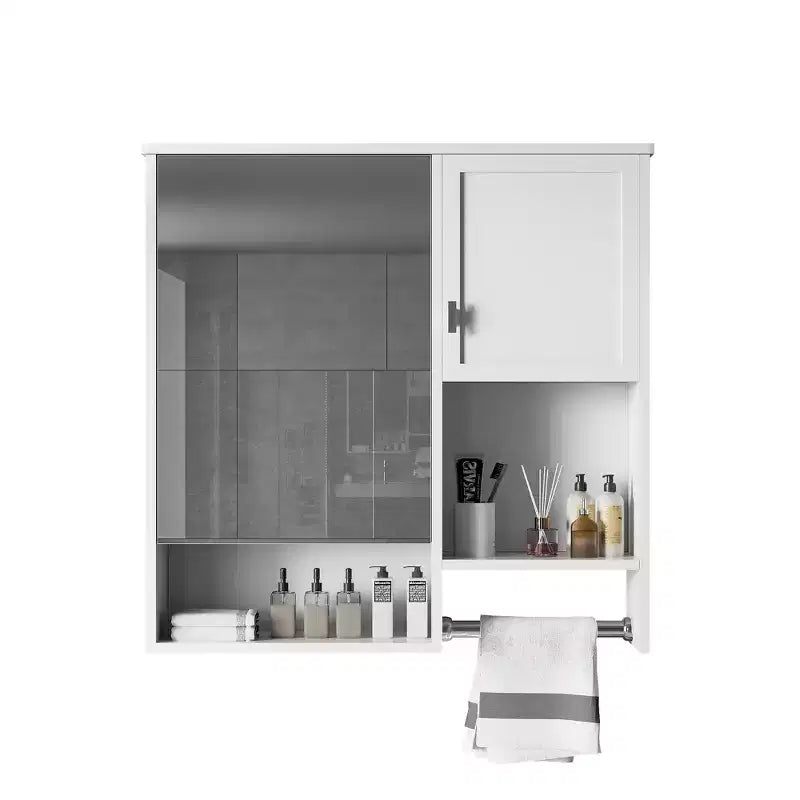 CASAINC Armoire de toilette murale 29" x 28" avec miroir et porte-serviettes