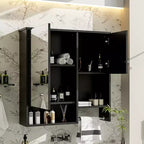 Armoire à pharmacie murale avec miroir et porte-serviettes, 75 × 73 cm