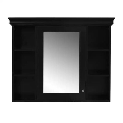 CASAINC 35 x 28 Wall Mounted Medicine Cabinet with Mirror Door and 6 Open Shelves, Modern Bathroom Cabinet