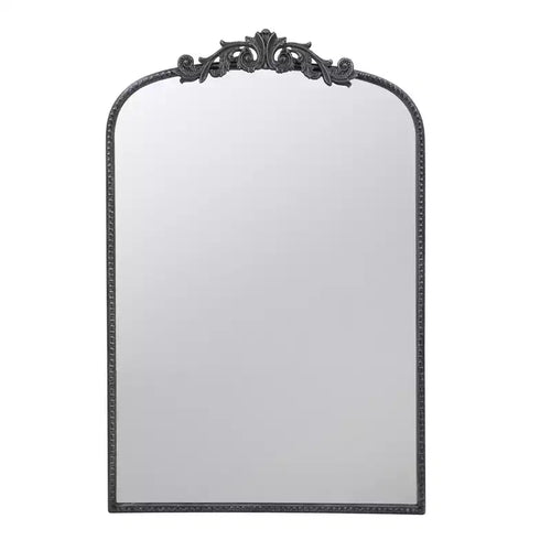 24 x 36 Inch Rectangular Wall Mirror with Baroque Inspired Frame
