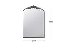 Miroir mural rectangulaire avec cadre d'inspiration baroque, 61 × 91,4 cm