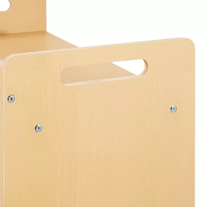 Ensemble table et chaise Montessori Etokfoks en contreplaqué, hauteur réglable, 26,2x14,2x20,5 po, conversion facile, naturel