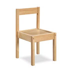 Etokfoks Ensemble de 3 pièces table et deux chaises pour enfants en bois massif, conception peu encombrante naturelle pour les activités artistiques, artisanales et de salle de jeux