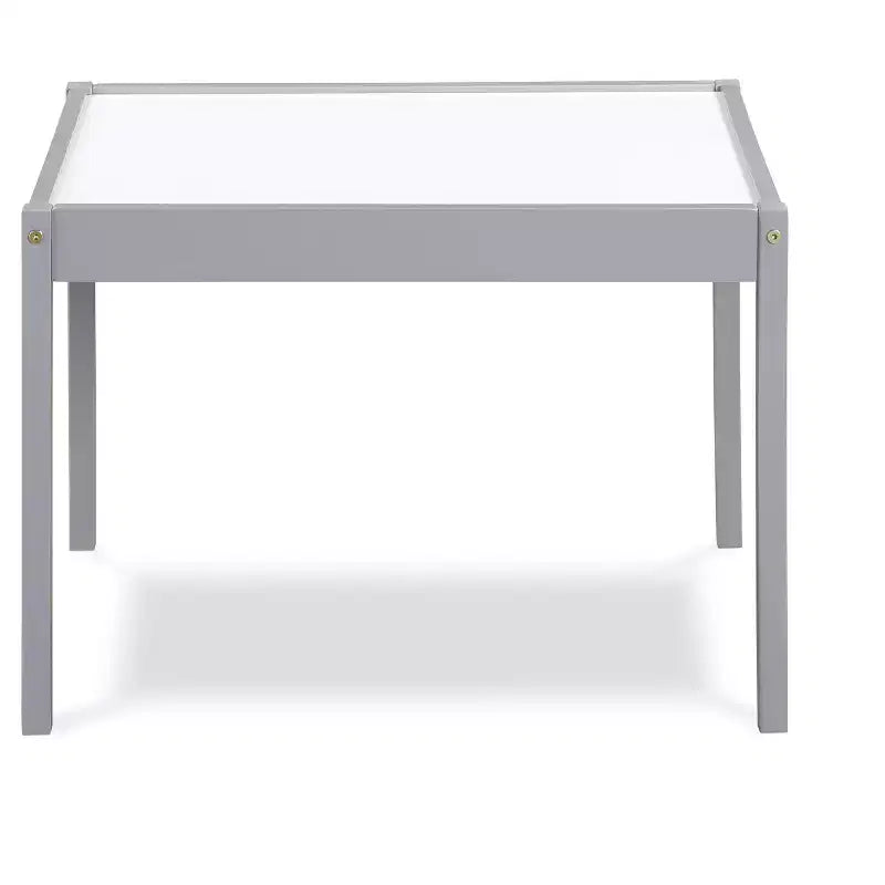 Etokfoks Ensemble Table et Deux Chaises Effaçables à Sec 3 Pièces pour Enfants Bois Massif Gris Construction Durable Facile à Nettoyer Espace Créatif pour l'Art et le Jeu