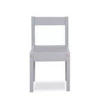 Etokfoks Ensemble Table et Deux Chaises Effaçables à Sec 3 Pièces pour Enfants Bois Massif Gris Construction Durable Facile à Nettoyer Espace Créatif pour l'Art et le Jeu