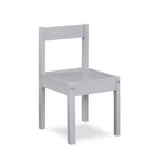 Etokfoks Ensemble Table et Deux Chaises Effaçables à Sec 3 Pièces pour Enfants Bois Massif Gris Construction Durable Facile à Nettoyer Espace Créatif pour l'Art et le Jeu