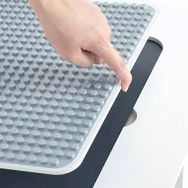 JVNOXK Table et chaises d'activités 4 en 1 pour enfants Plateau double face : un côté pour dessiner, un côté pour les blocs de construction Comprend un espace de rangement Blanc