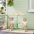 Ensemble table de pique-nique et chaises pliantes pour enfants avec parasol amovible, mobilier de patio extérieur