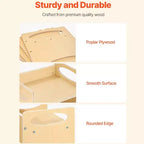 Ensemble table et chaise de sevrage Montessori pour tout-petits de 1 à 5 ans, en bois naturel, carré