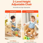 Ensemble table et chaise de sevrage Montessori pour tout-petits de 1 à 5 ans, en bois naturel, carré
