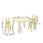 Ensemble table et chaises pour enfants GDFStudio Willow avec motif animaux mignons