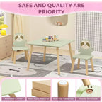 Ensemble table et chaises pour enfants GDFStudio Willow avec motif animaux mignons