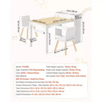 Ensemble table et chaises d'art pour enfants VEVOR, table d'activités pour tout-petits avec armoire de rangement à 3 niveaux, bureau de jeu en bois pour enfants avec 2 chaises, blanc
