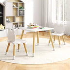 Costway Ensemble Table et Chaises pour Enfants Bureau Multi-Activités pour Enfants et Ensemble de Chaises en Forme de Grenouille avec Pieds en Bois