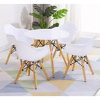 Costway Table et 4 chaises pour enfants Construction Solide Ensemble de 5 pièces Table à manger Enfant Blanc