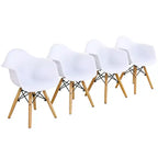 Costway Table et 4 chaises pour enfants Construction Solide Ensemble de 5 pièces Table à manger Enfant Blanc