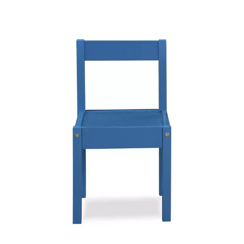 Ensemble table et deux chaises Gibson 3 pièces pour enfants avec surface effaçable à sec, bleu foncé