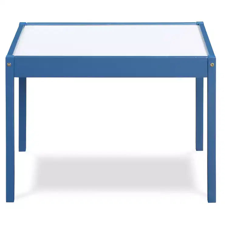 Ensemble table et deux chaises Gibson 3 pièces pour enfants avec surface effaçable à sec, bleu foncé