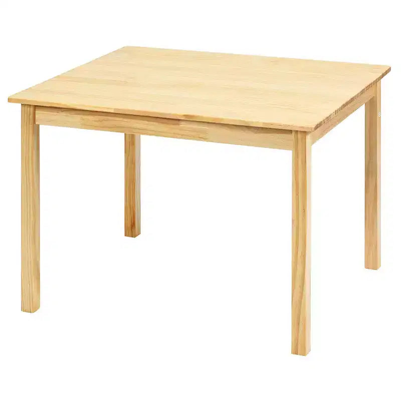 Costway Ensemble Table et Chaises 5 Pièces pour Enfants, Meuble de Salle de Jeu en Bois de Pin Naturel